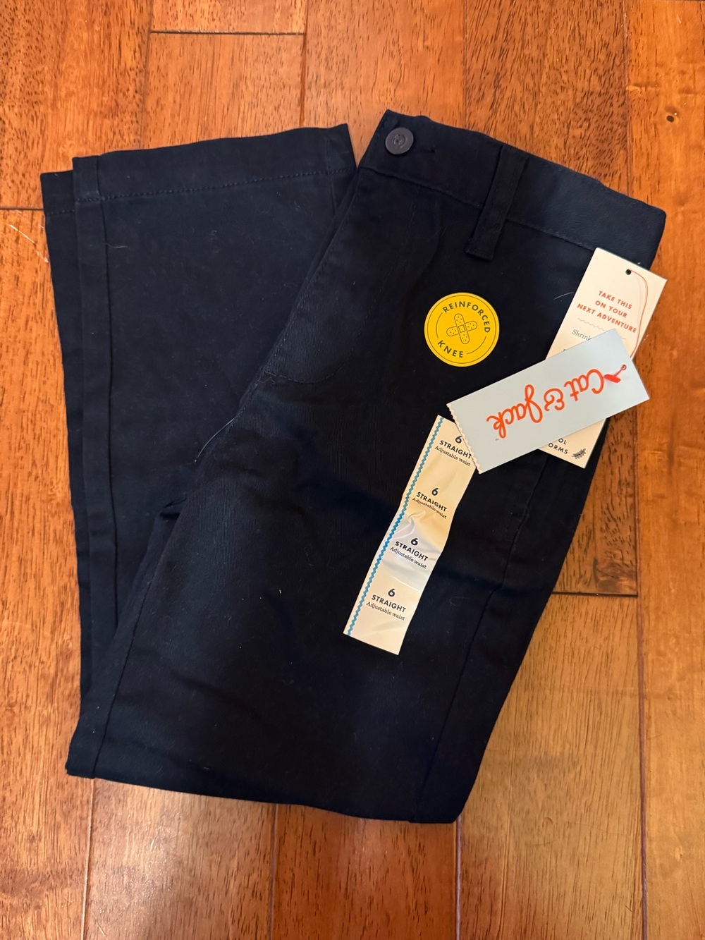 Cat & Jack Boys Navy Straight Chinos/Uniform Pants - Size 6